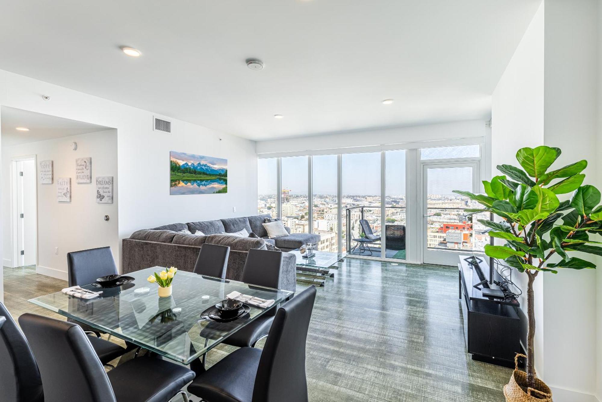 לוס אנג'לס Top Floor High Rise 3 Bed Dtla Skyscraper Penthouse מראה חיצוני תמונה